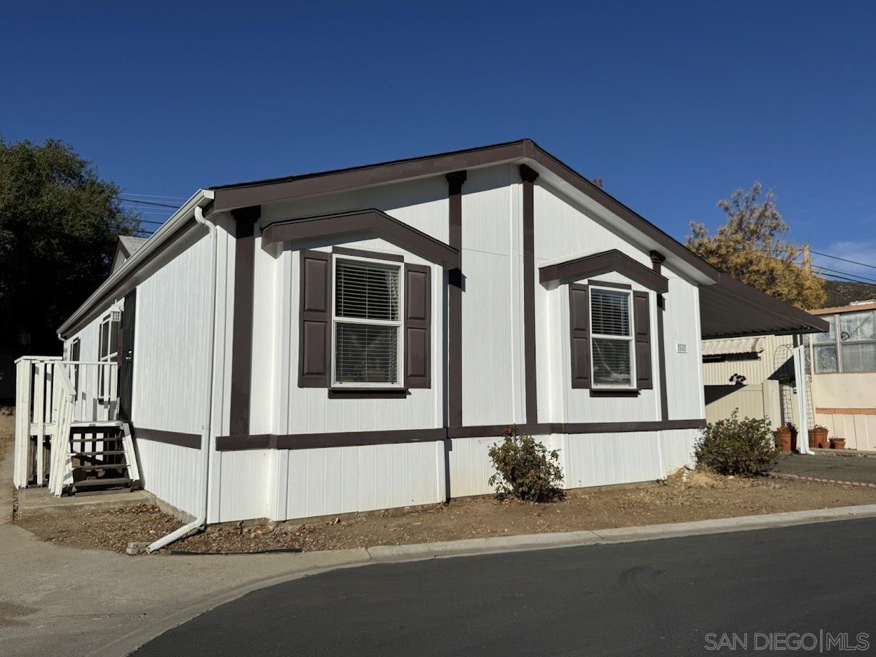 a front view of a house