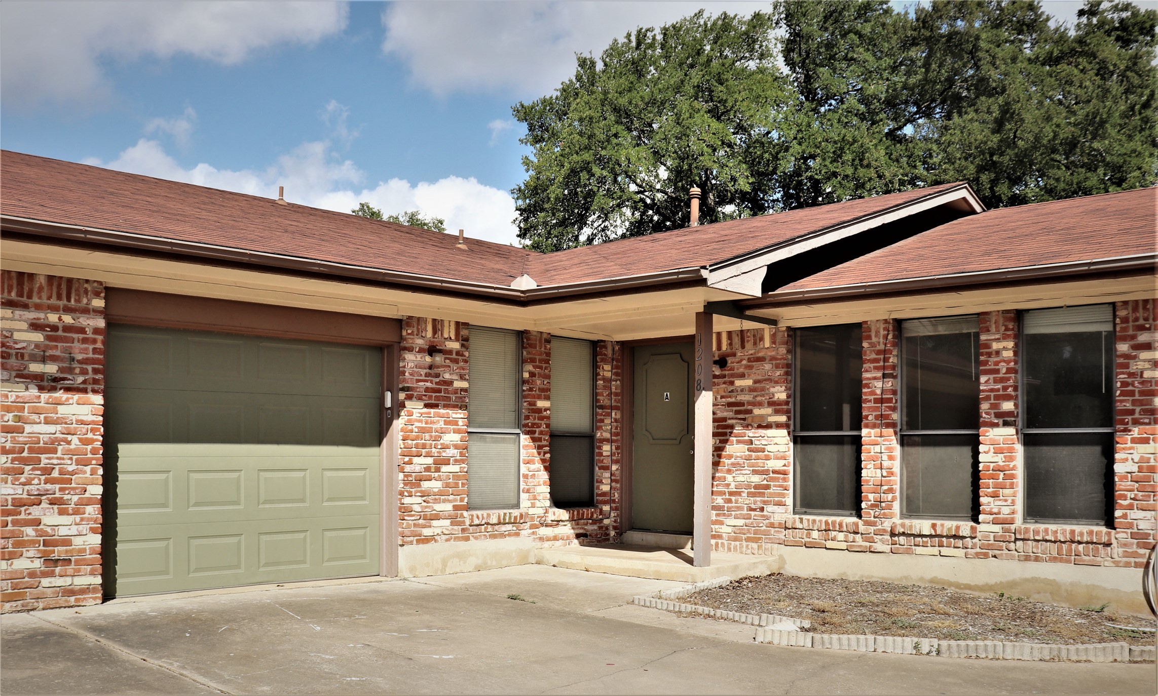 a front view of a house