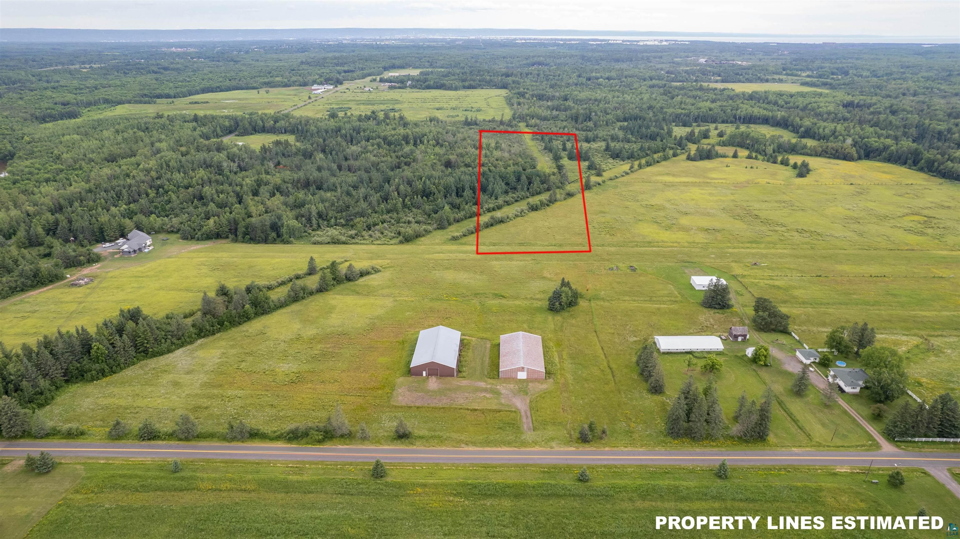 Aerial view with a rural view