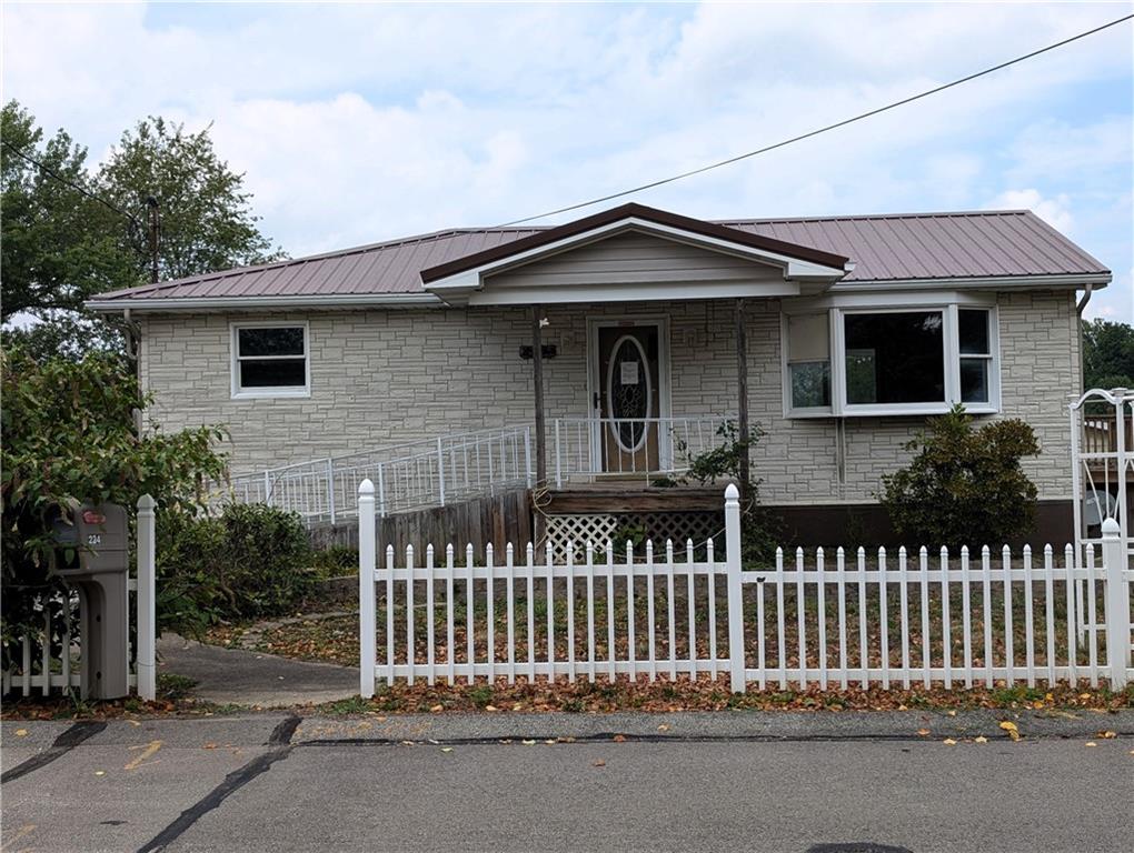 a front view of a house