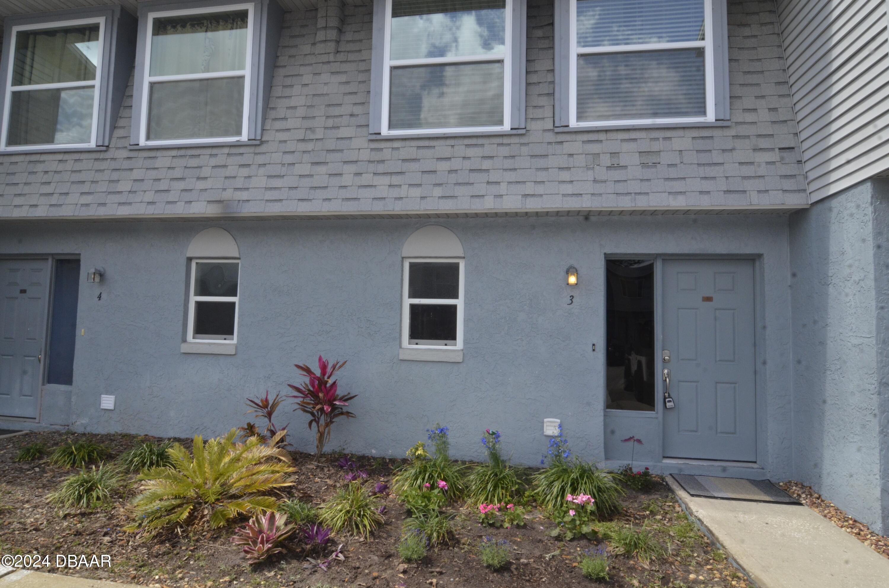 a front view of a house