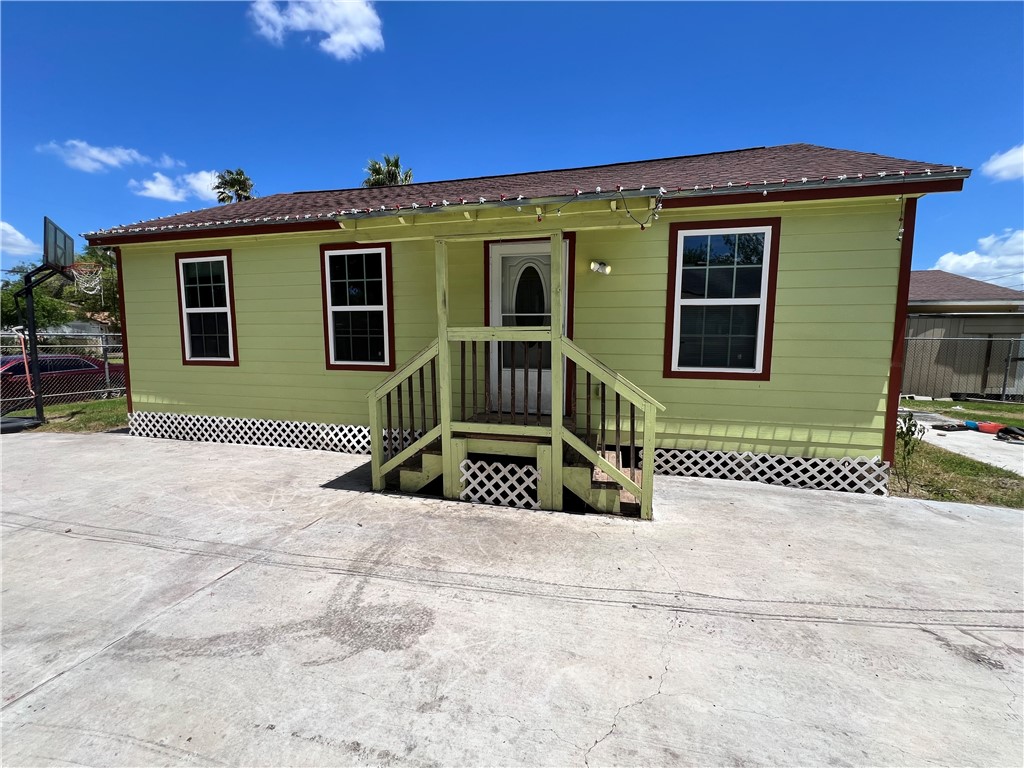 a front view of a house