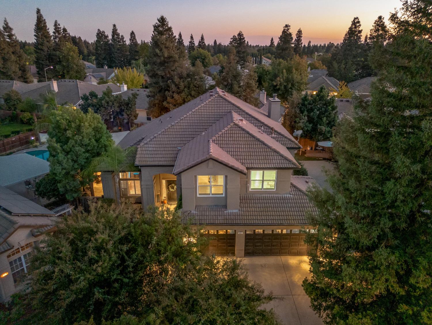 a aerial view of a house