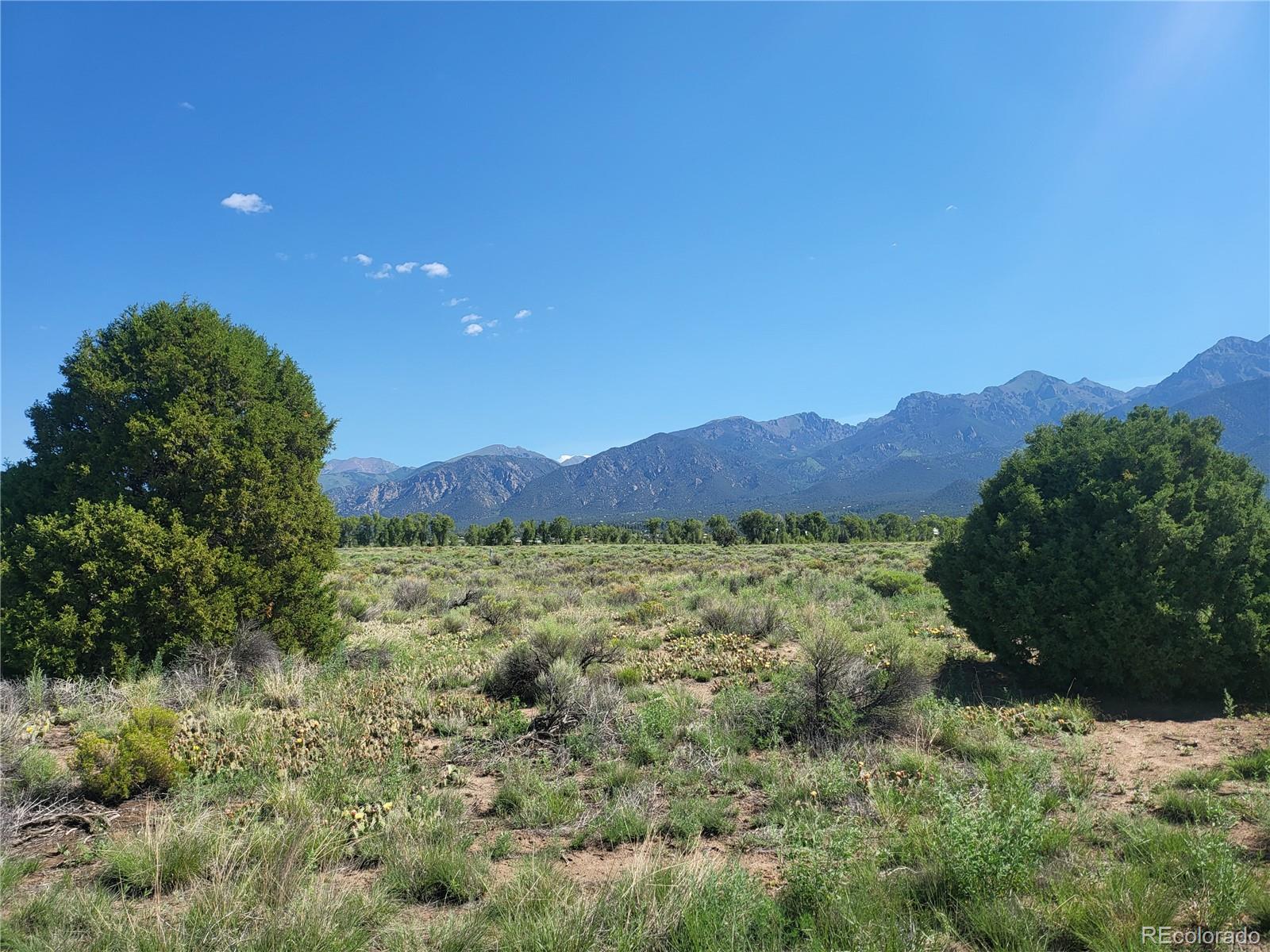 a view of an outdoor space and a mountain view