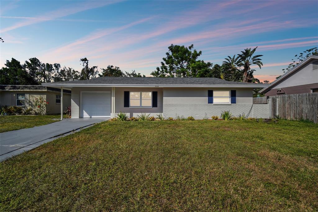 front view of house with a yard