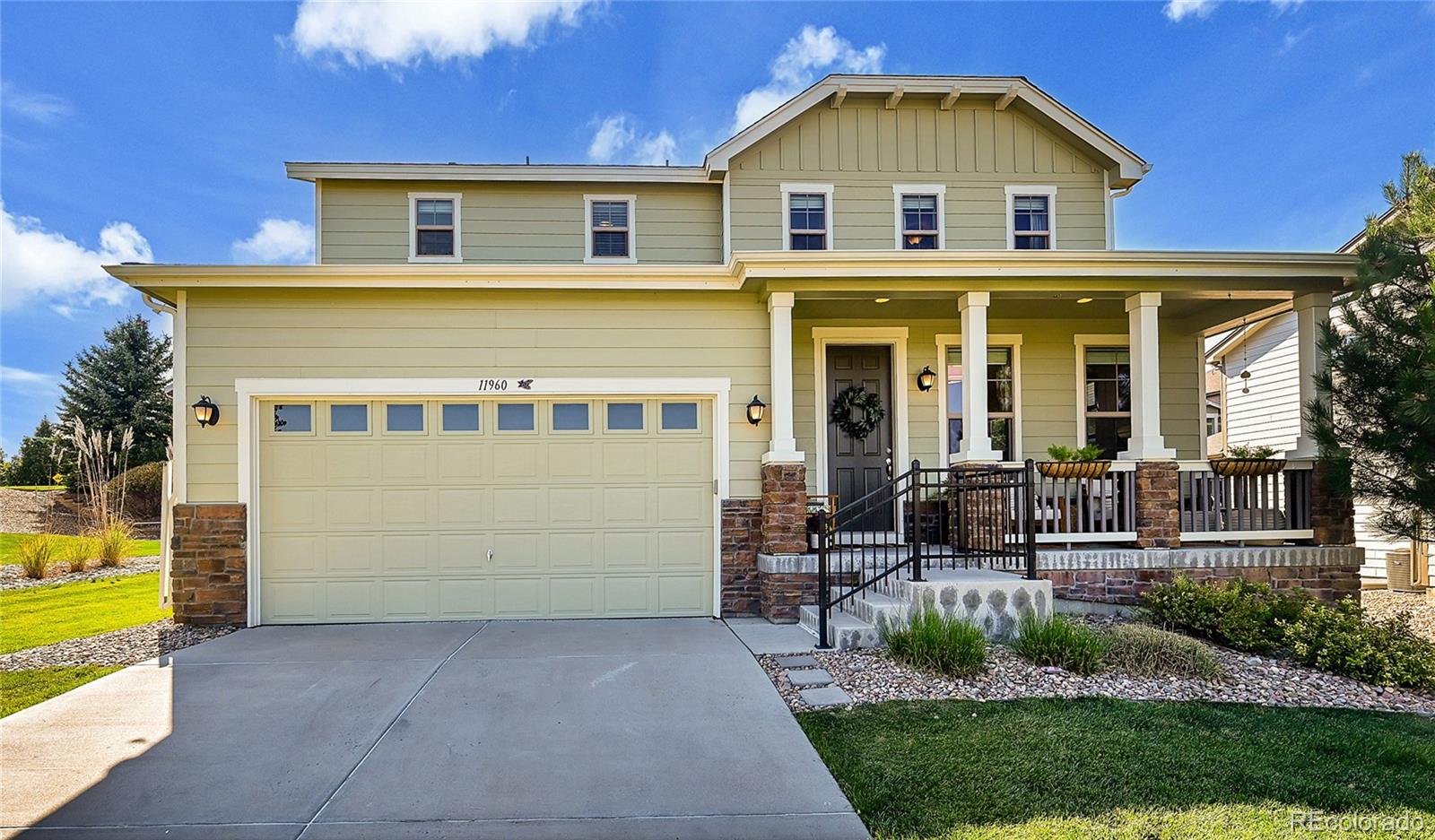 a front view of house with outdoor space