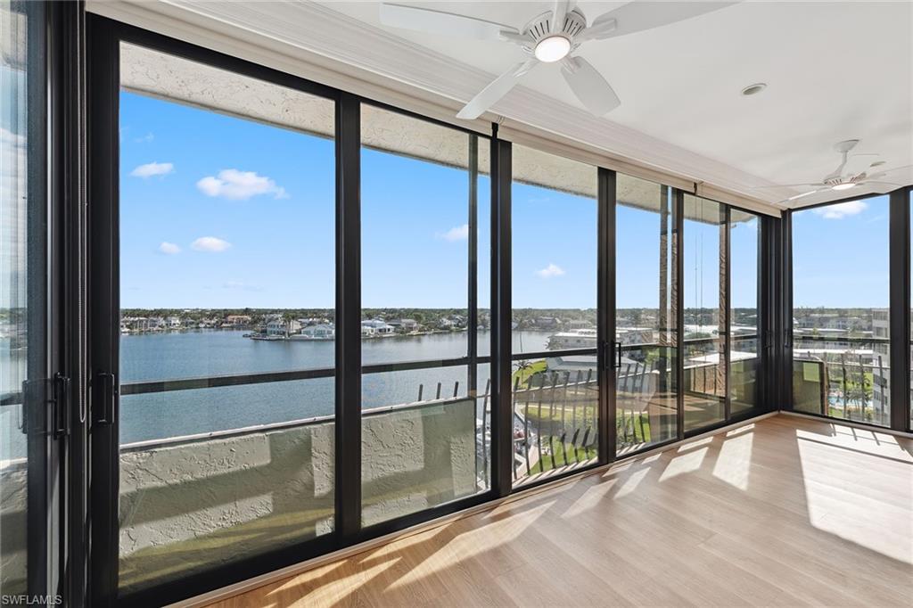 a view of a floor to ceiling window in a room