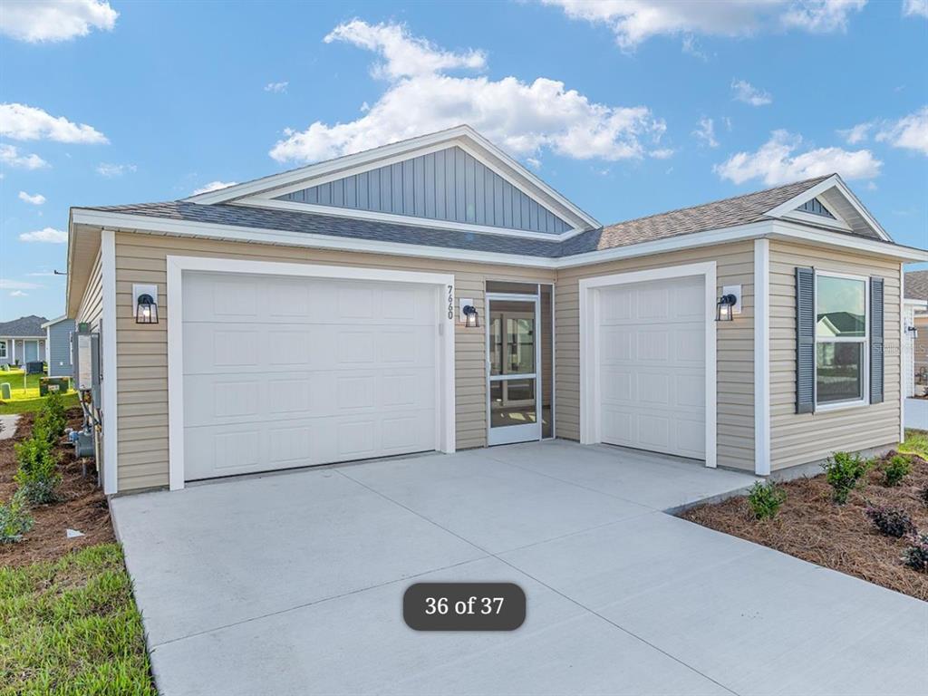 a view of a house with garage