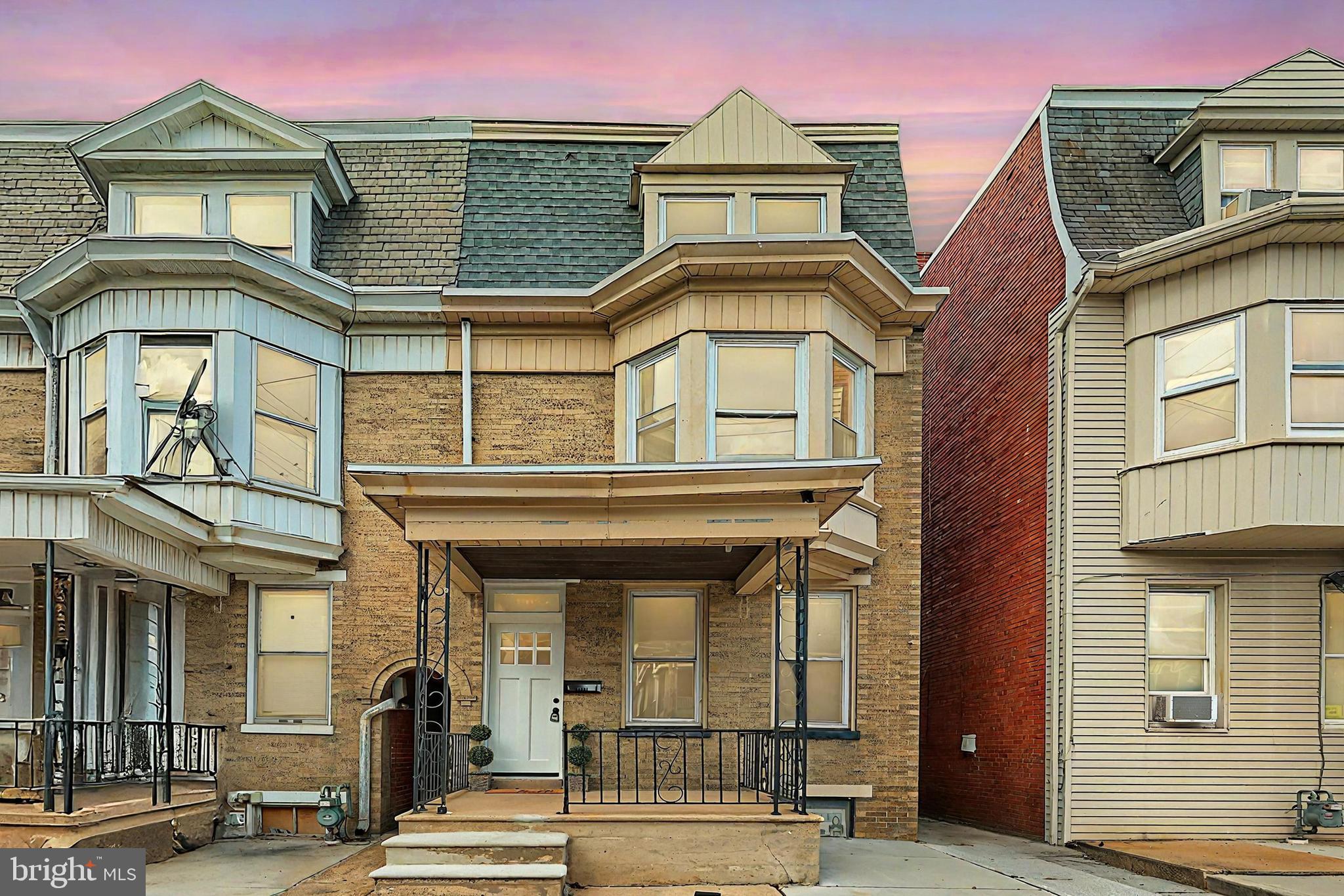 a front view of a residential apartment building