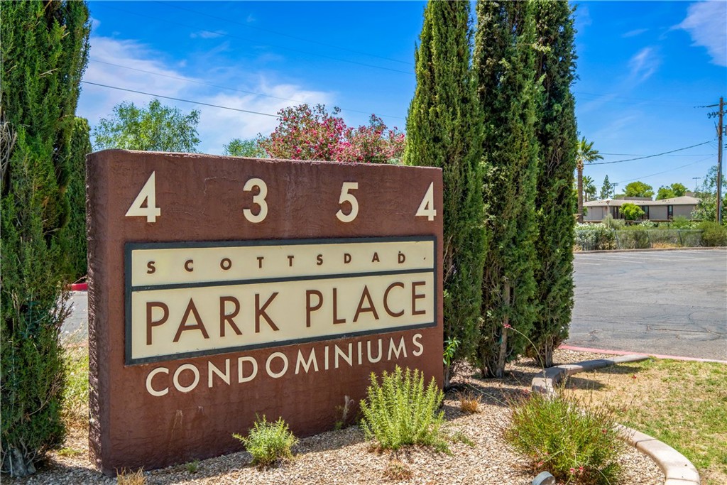 a view of outdoor space with sign board