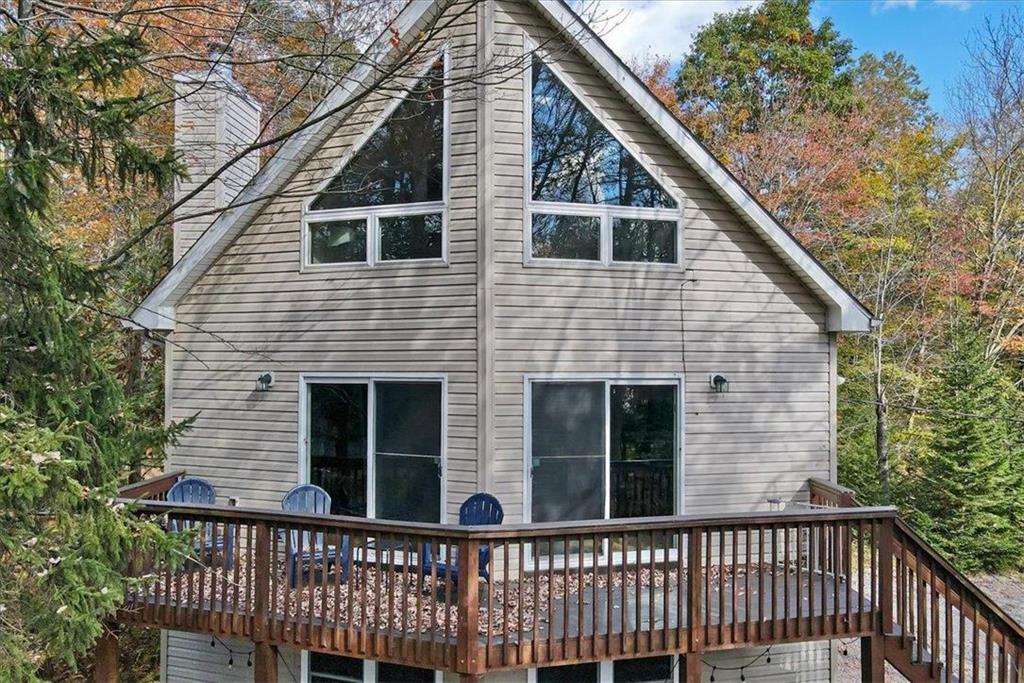 a view of a house with a small window