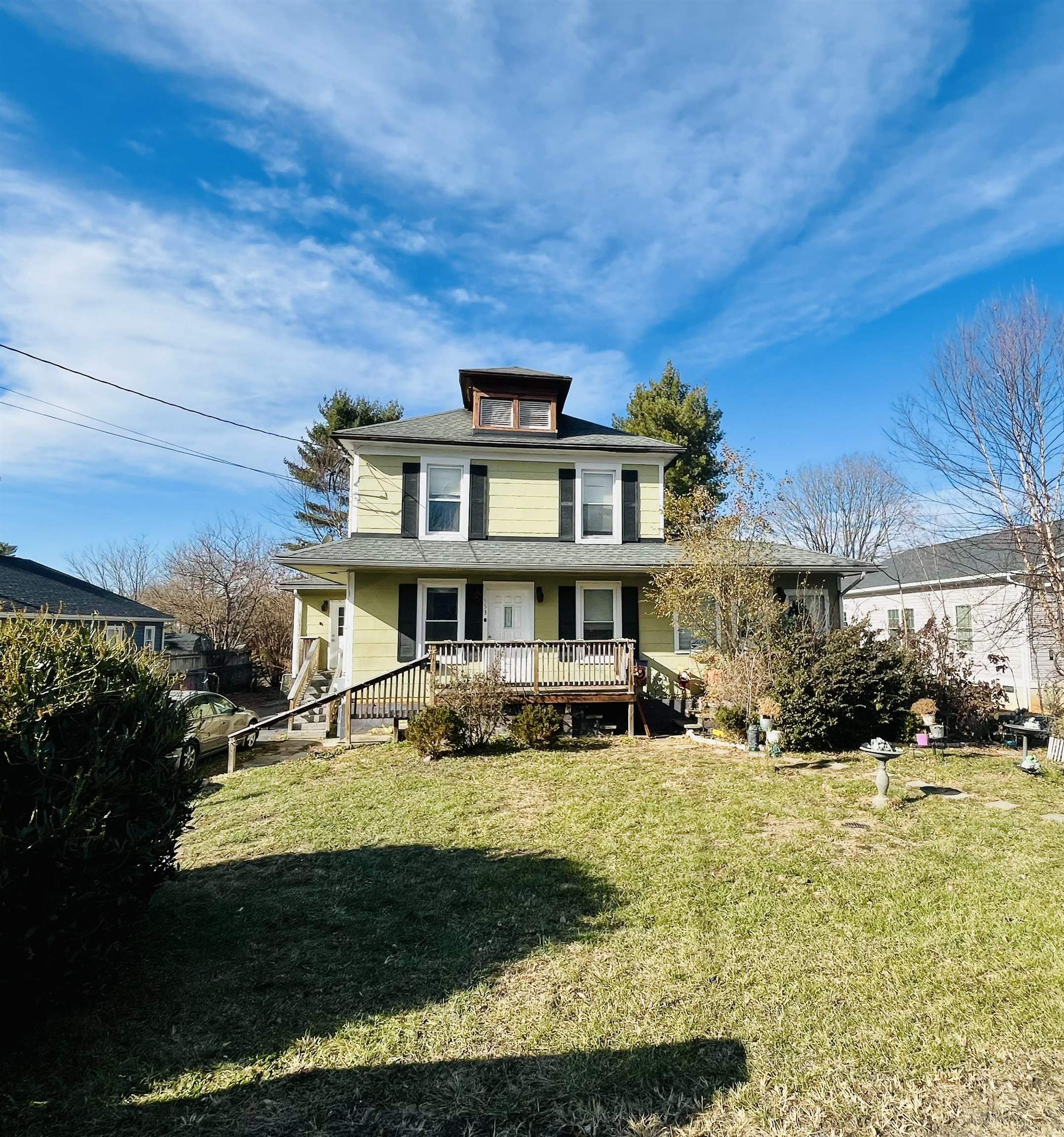 a view of a house with a big yard