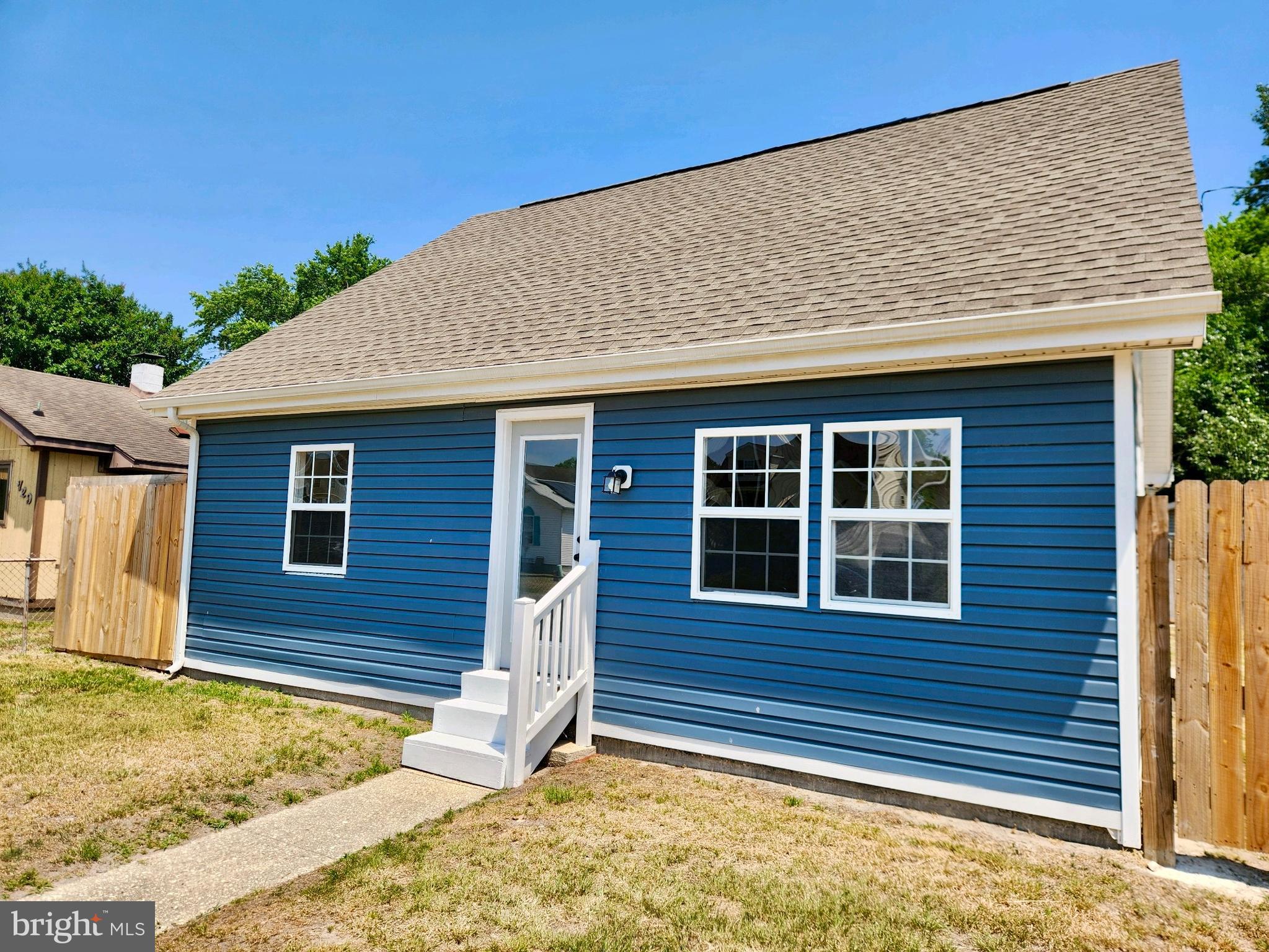 a front view of a house