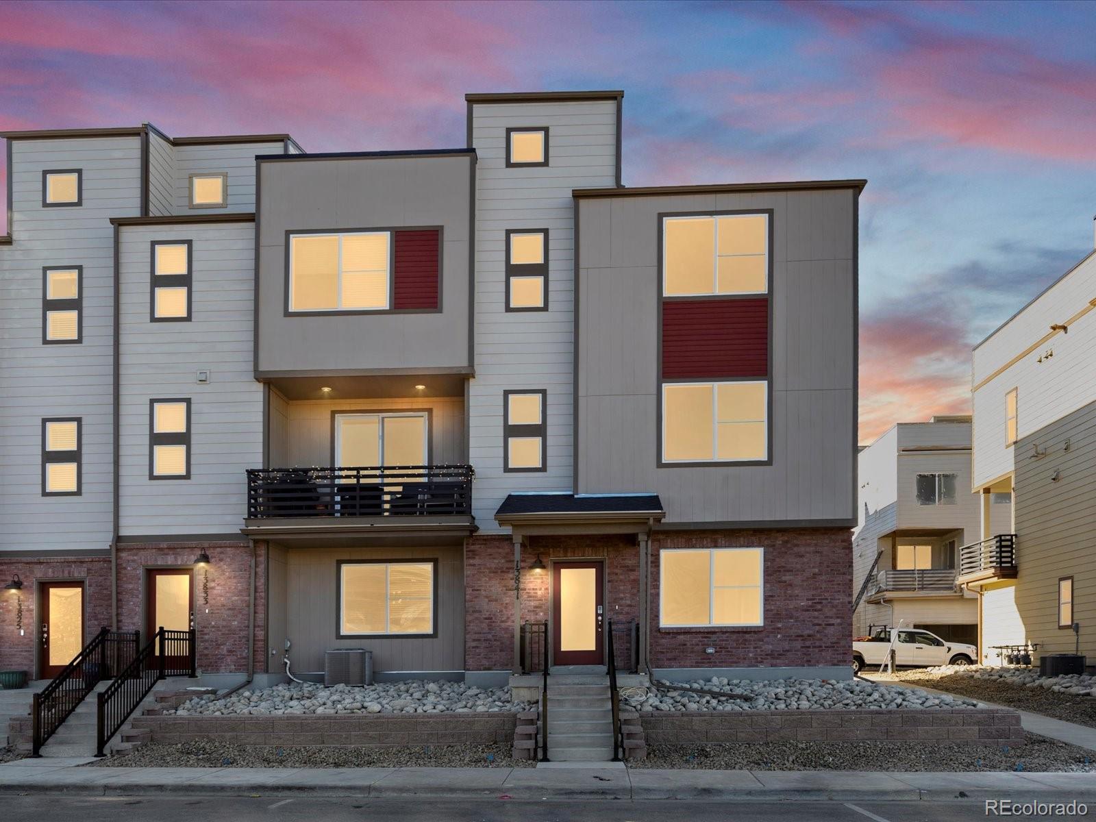 a front view of a multi story residential apartment building