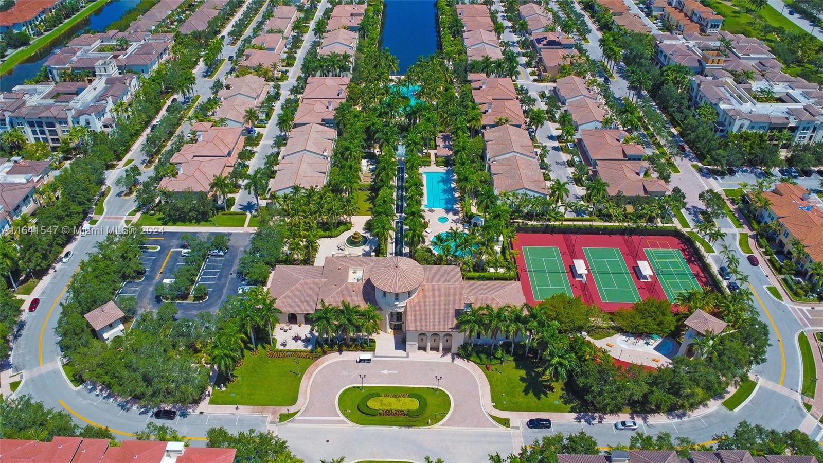 an aerial view of house with yard