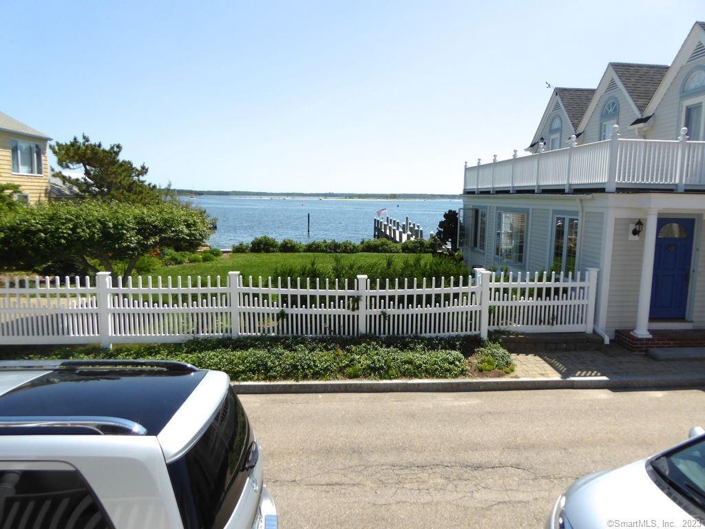 a view of a patio in front of house