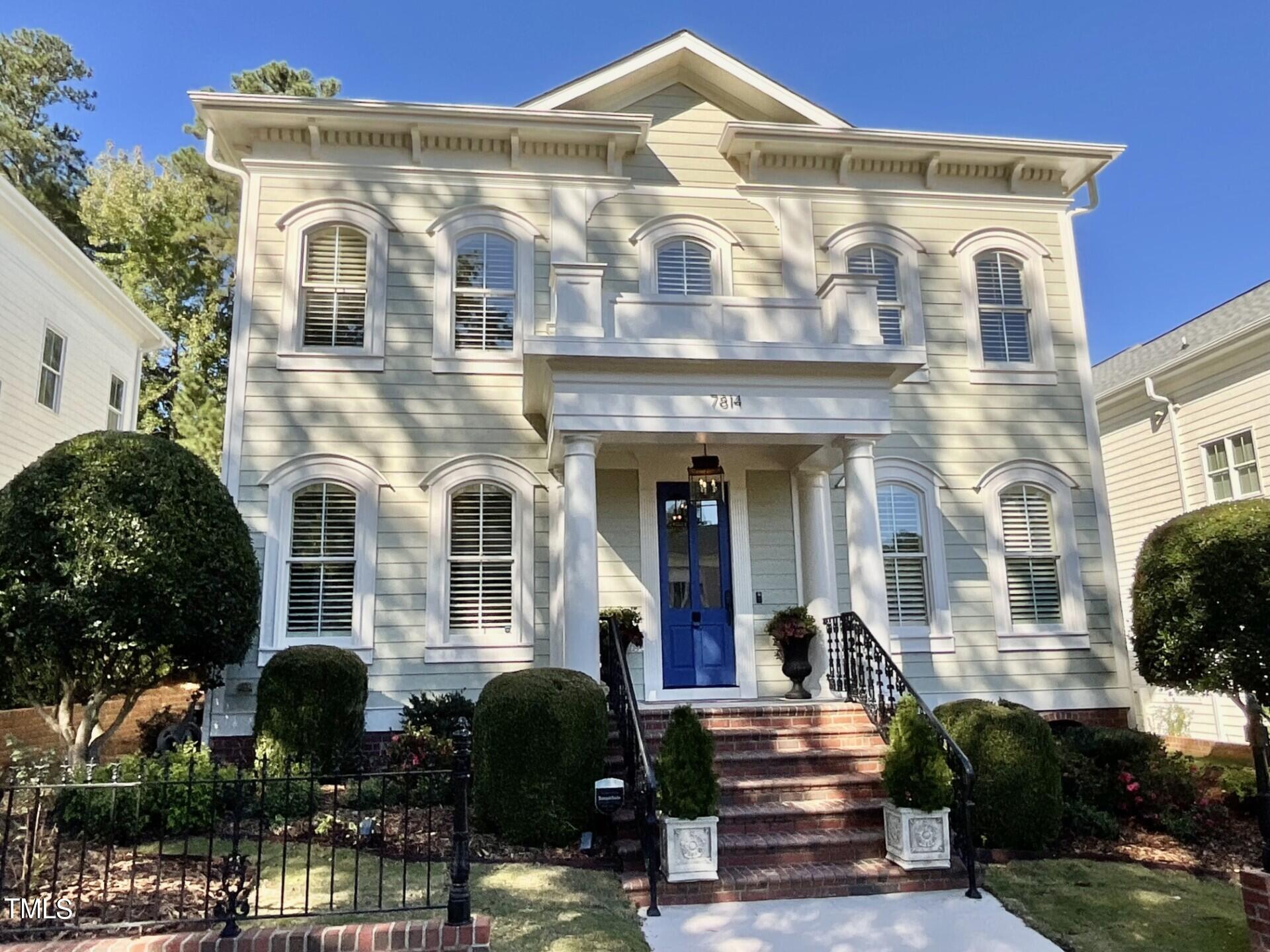 a front view of a house