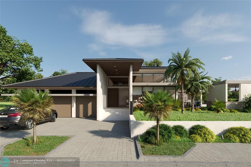 a house view with a garden space