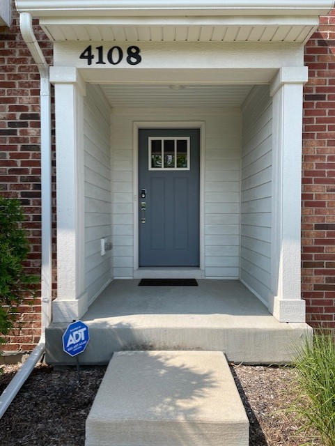 a view of a entryway door of the house