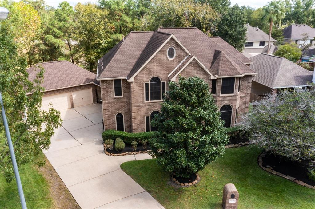 a aerial view of a house