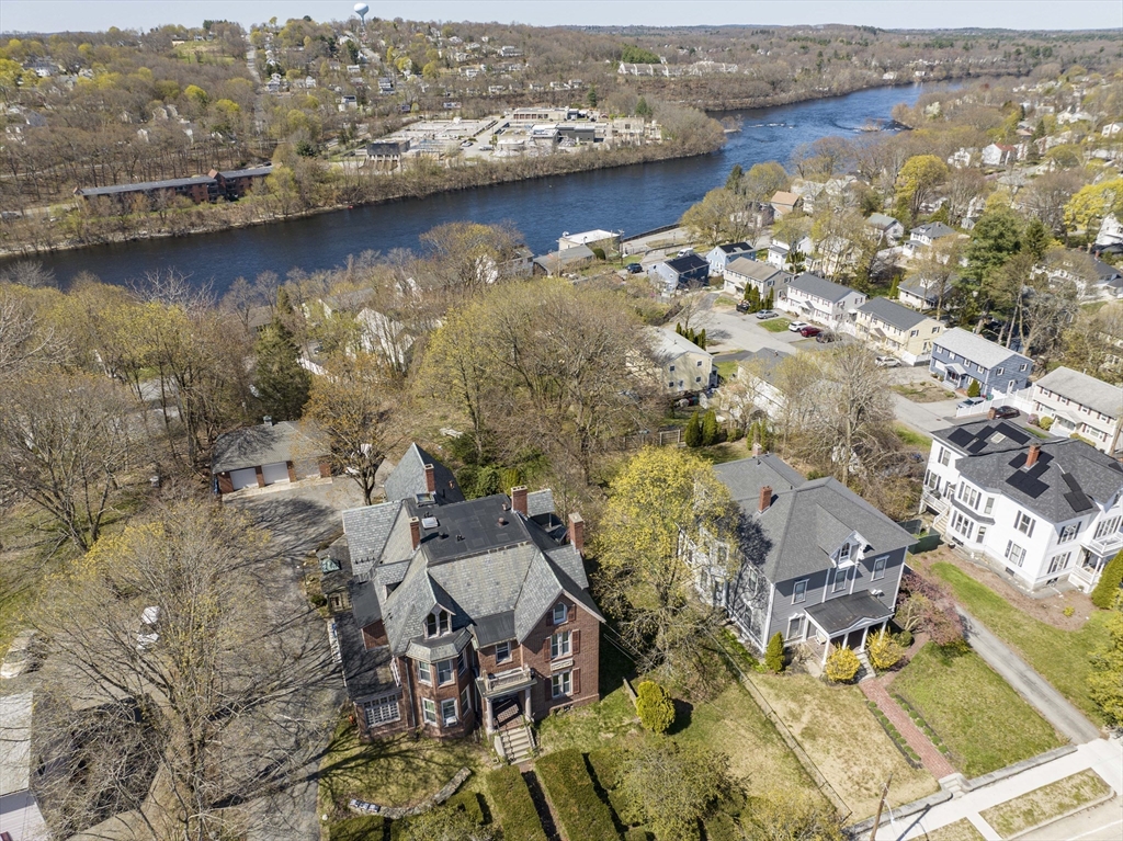 an aerial view of lake residential house with outdoor space