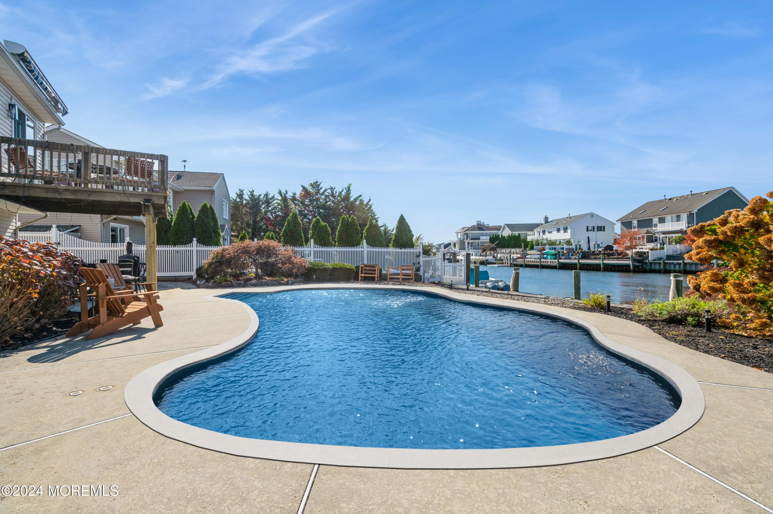 a view of outdoor space and swimming pool