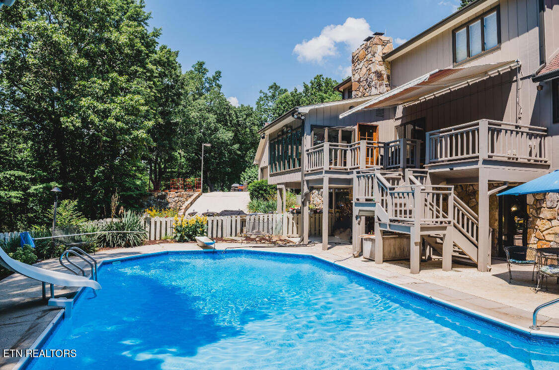 pool and back of home