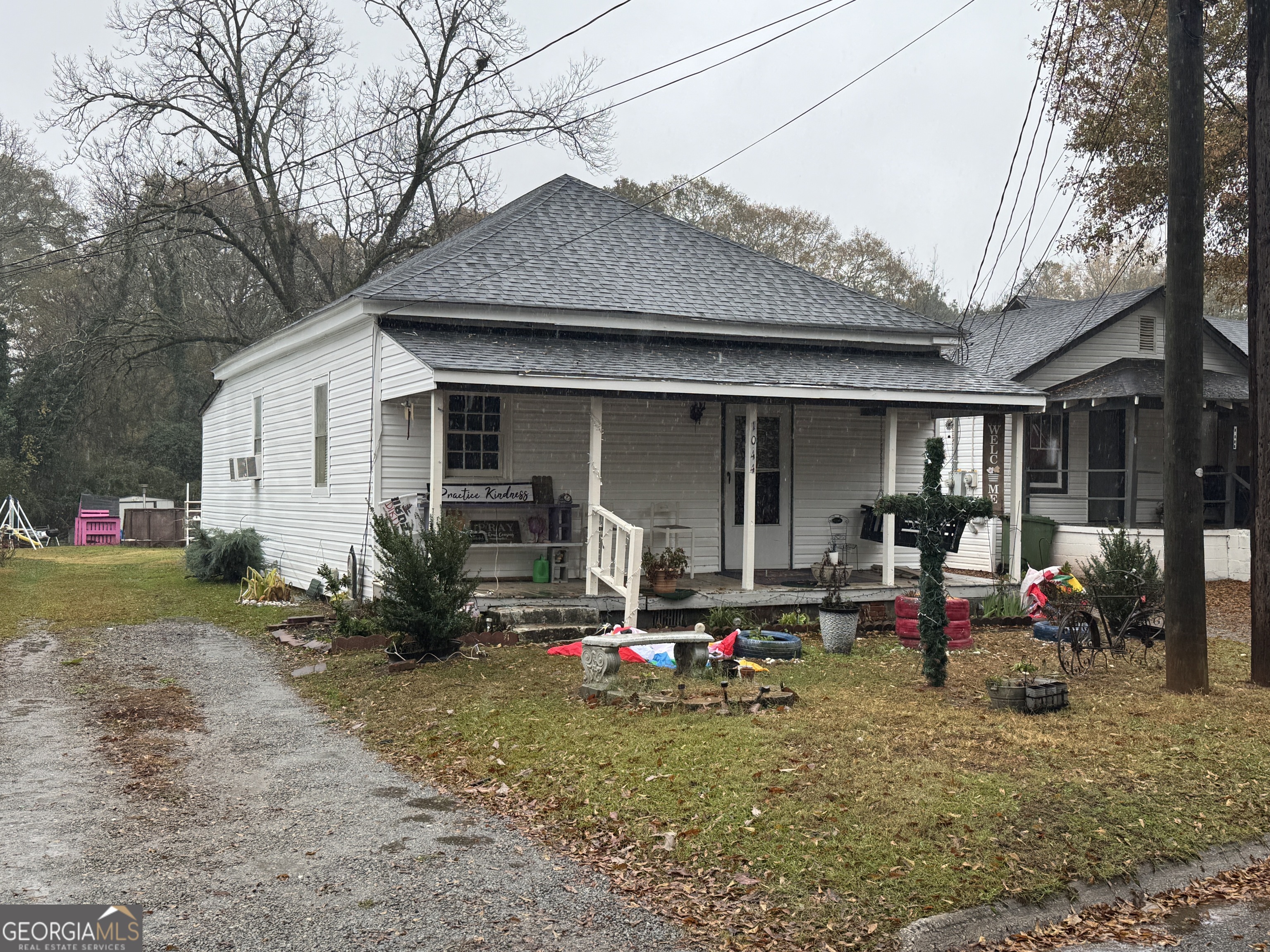 a view of a house with a patio