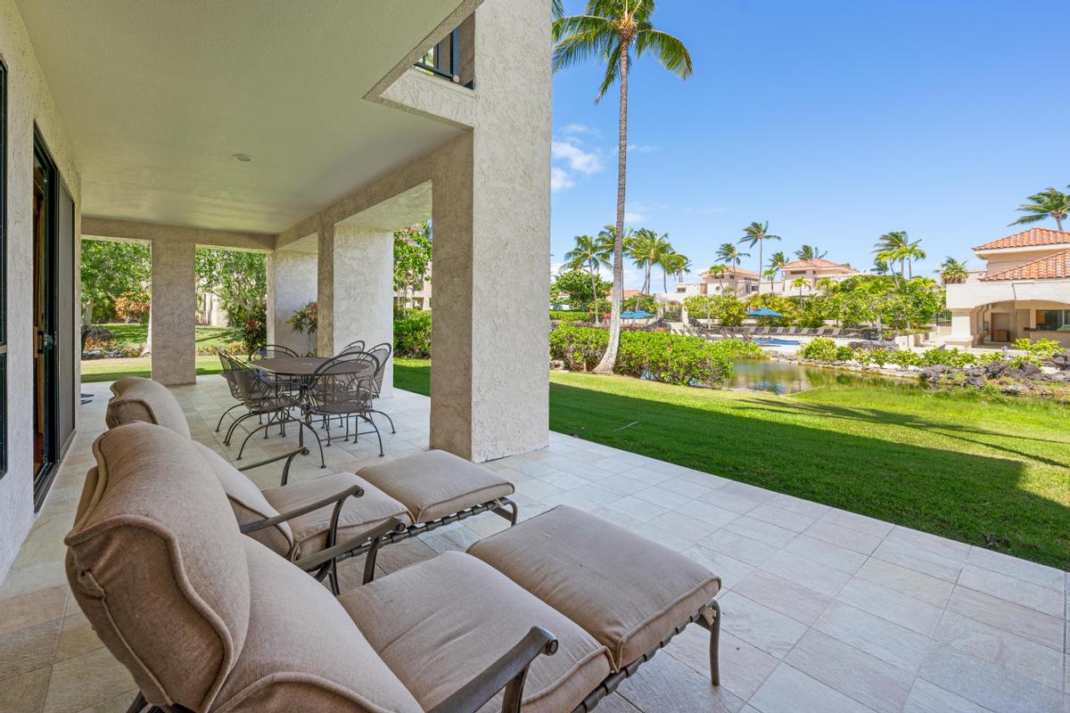 a outdoor space with furniture