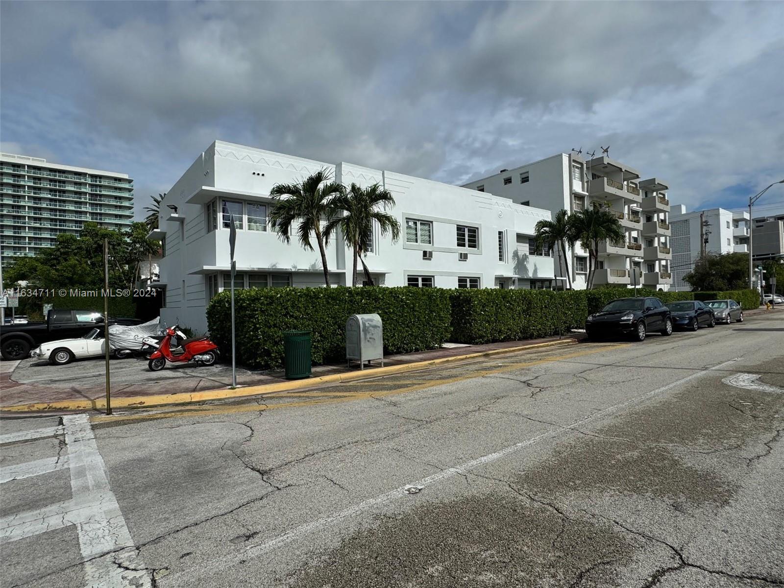 a view of a building with street view