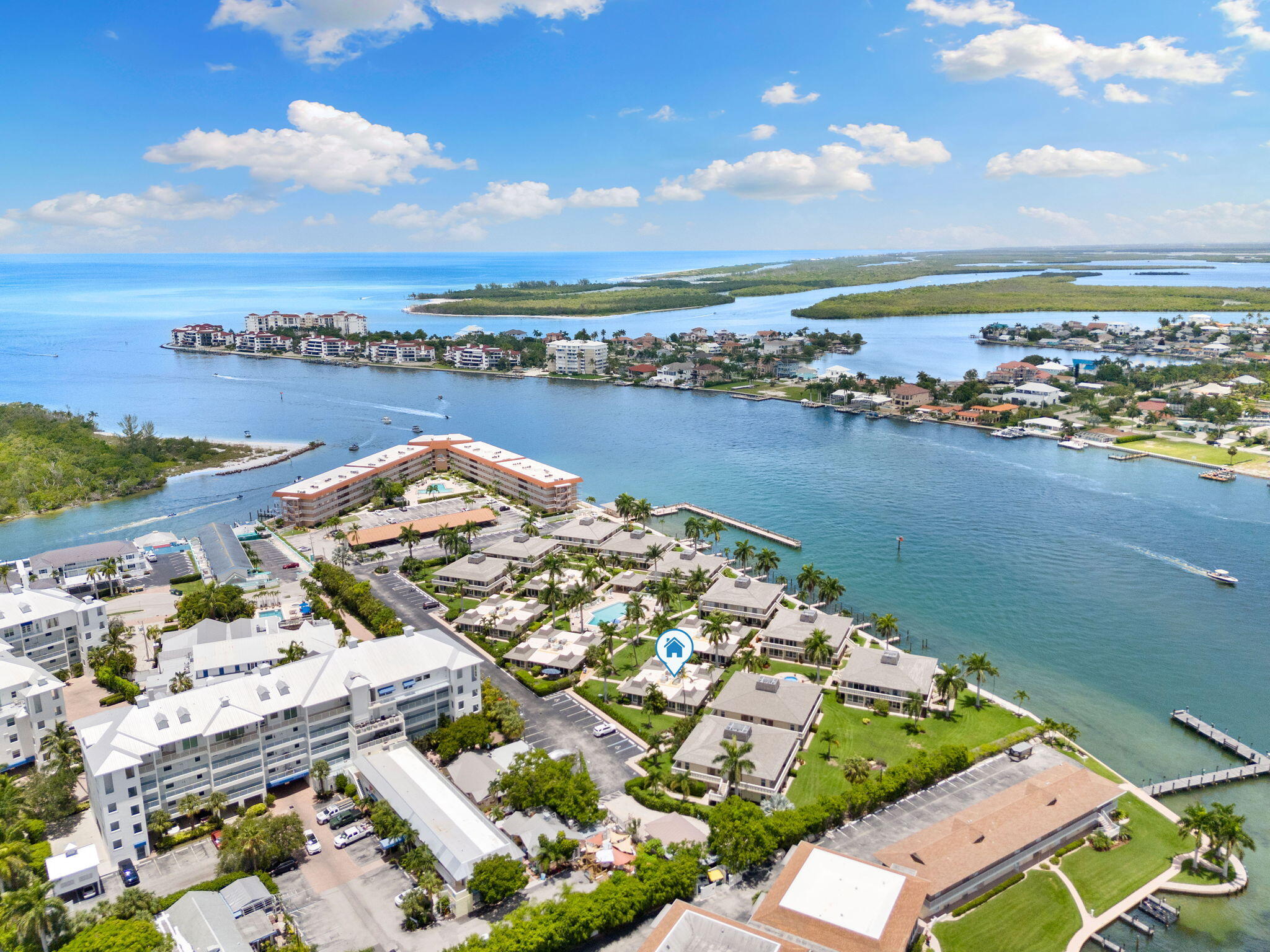 an aerial view of a city