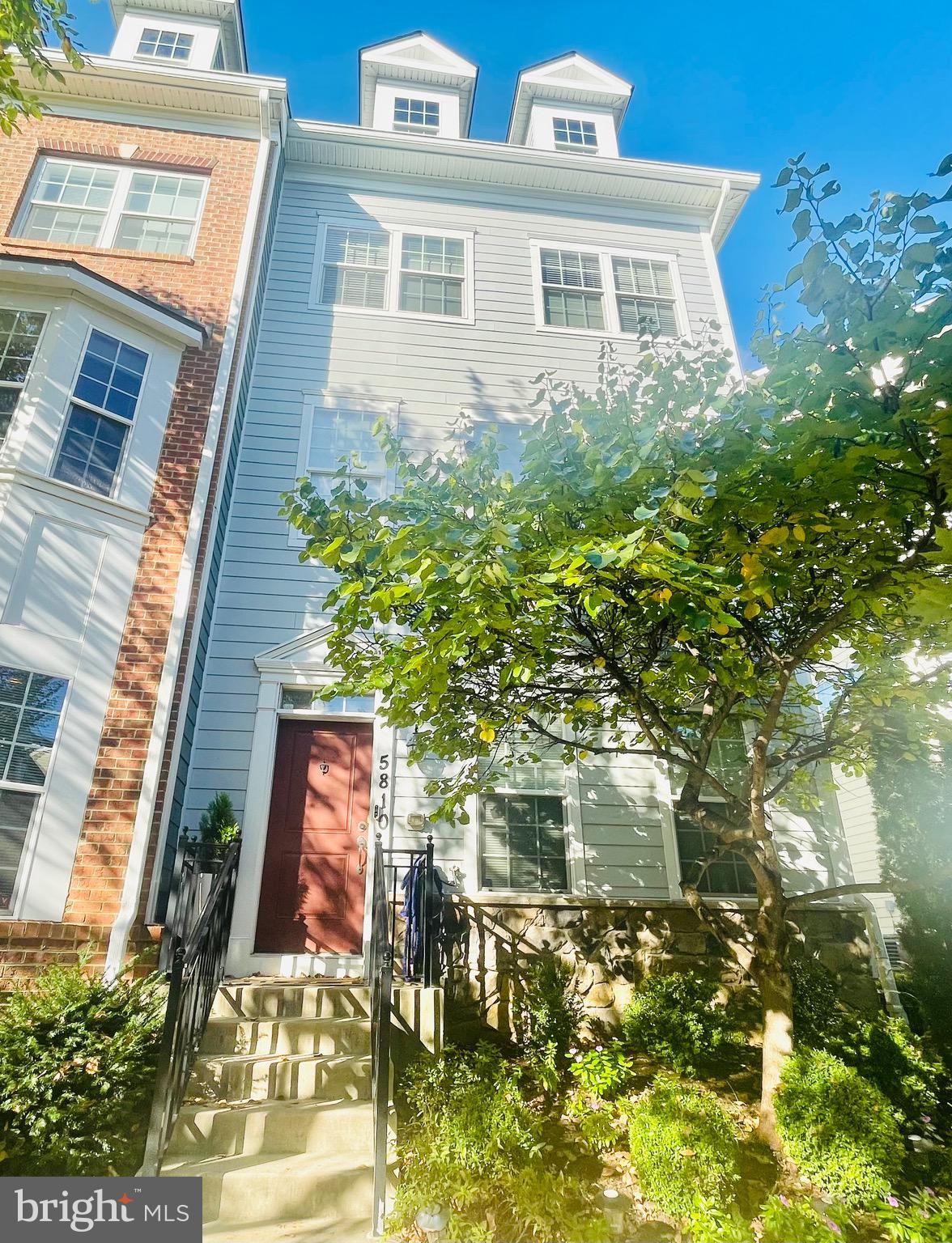 a front view of a house