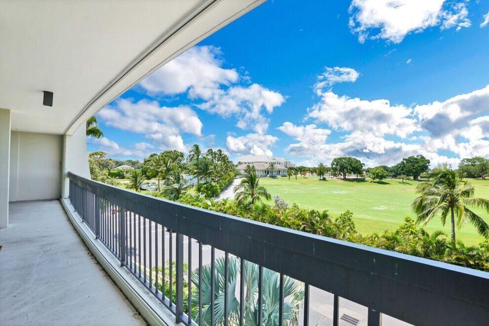 a view of a balcony with lake view