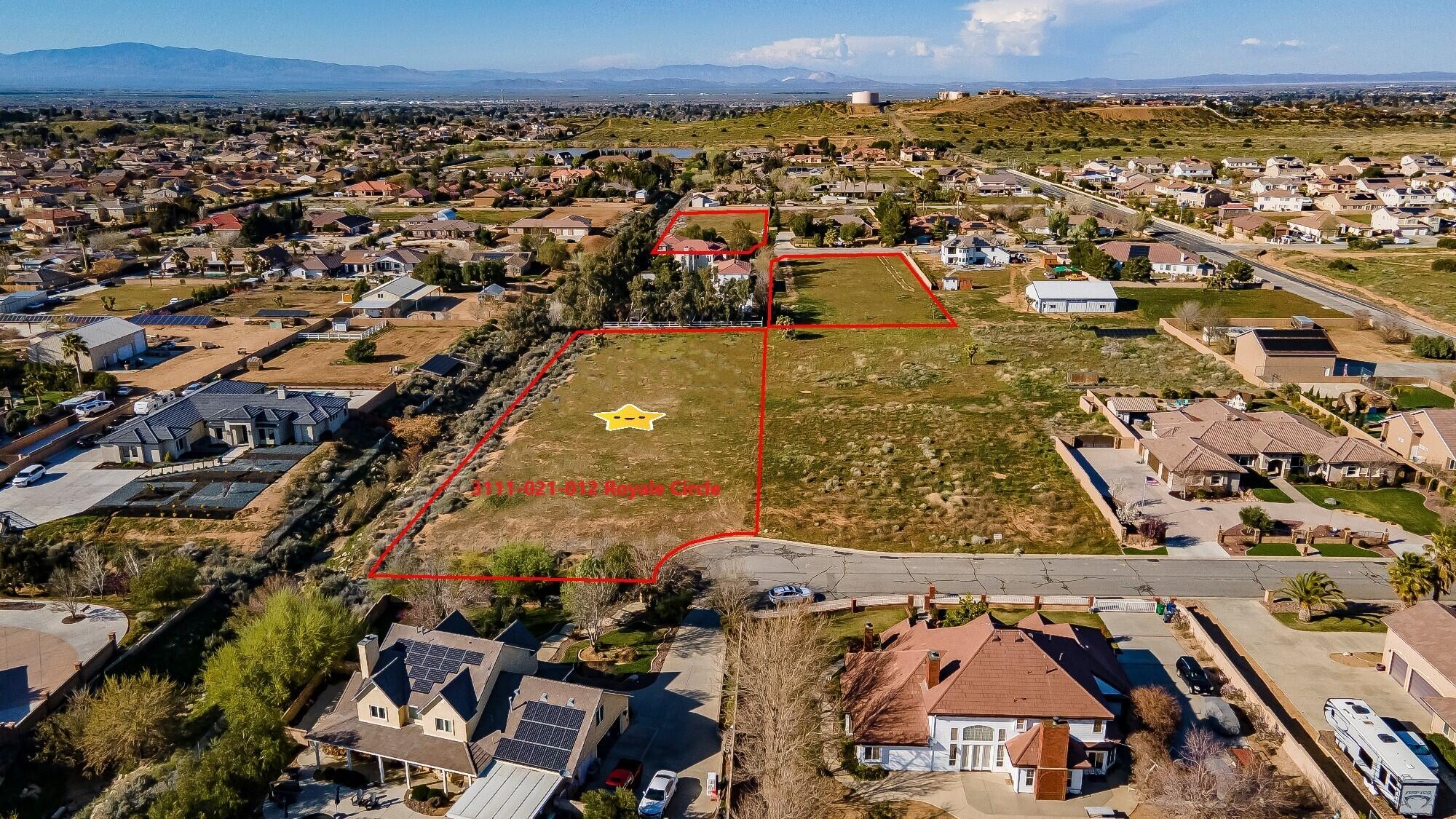 an aerial view of multiple house