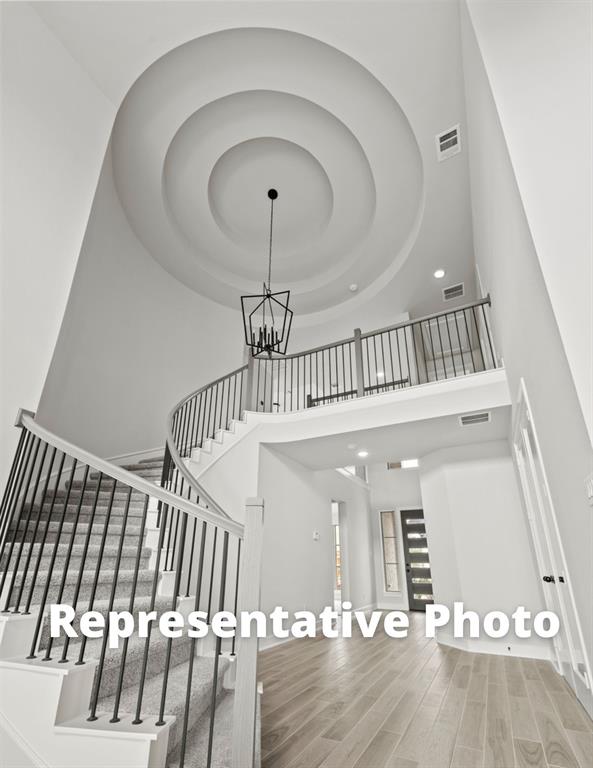 en view interior of a house with wooden floor