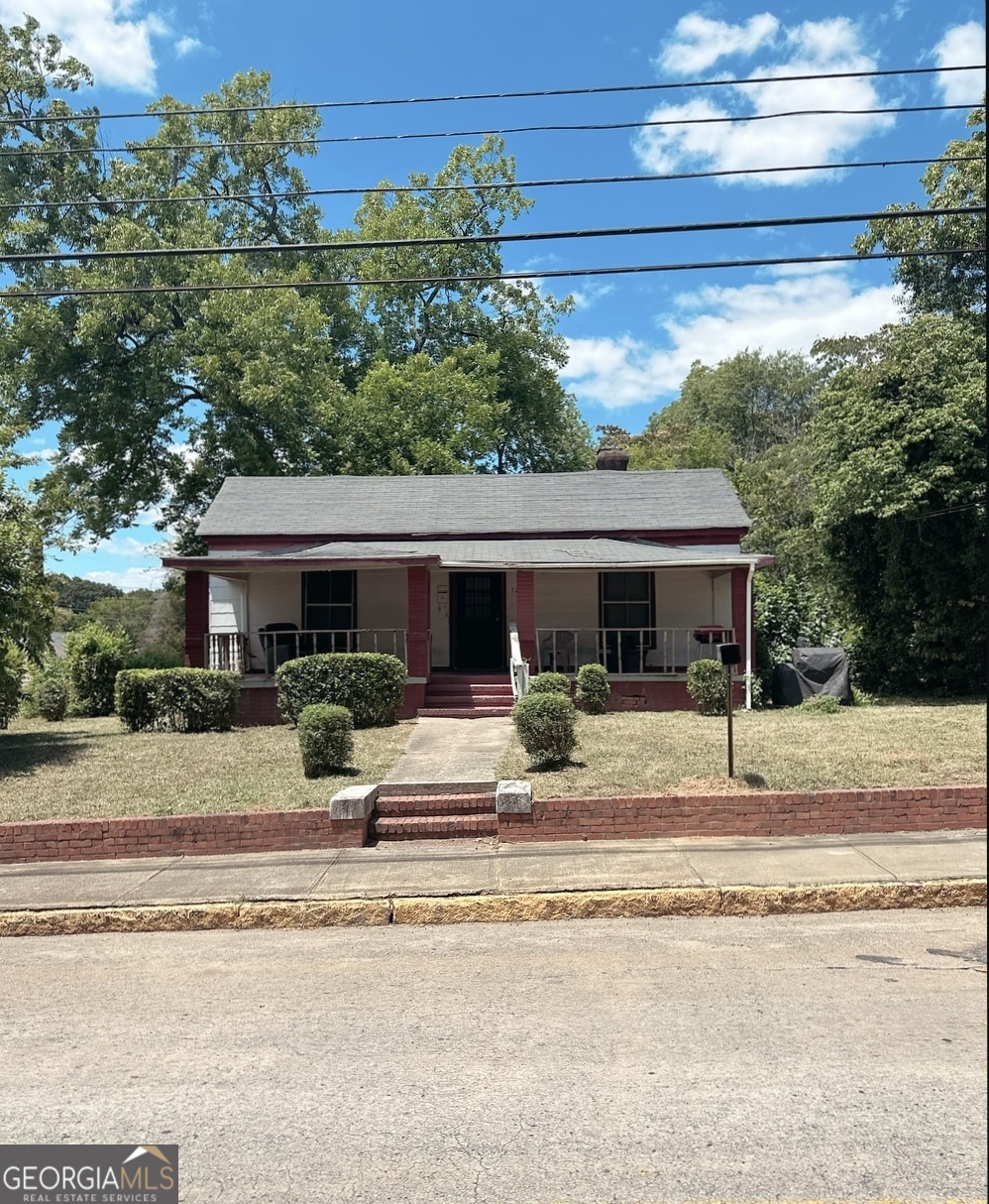 a view of a house with a patio