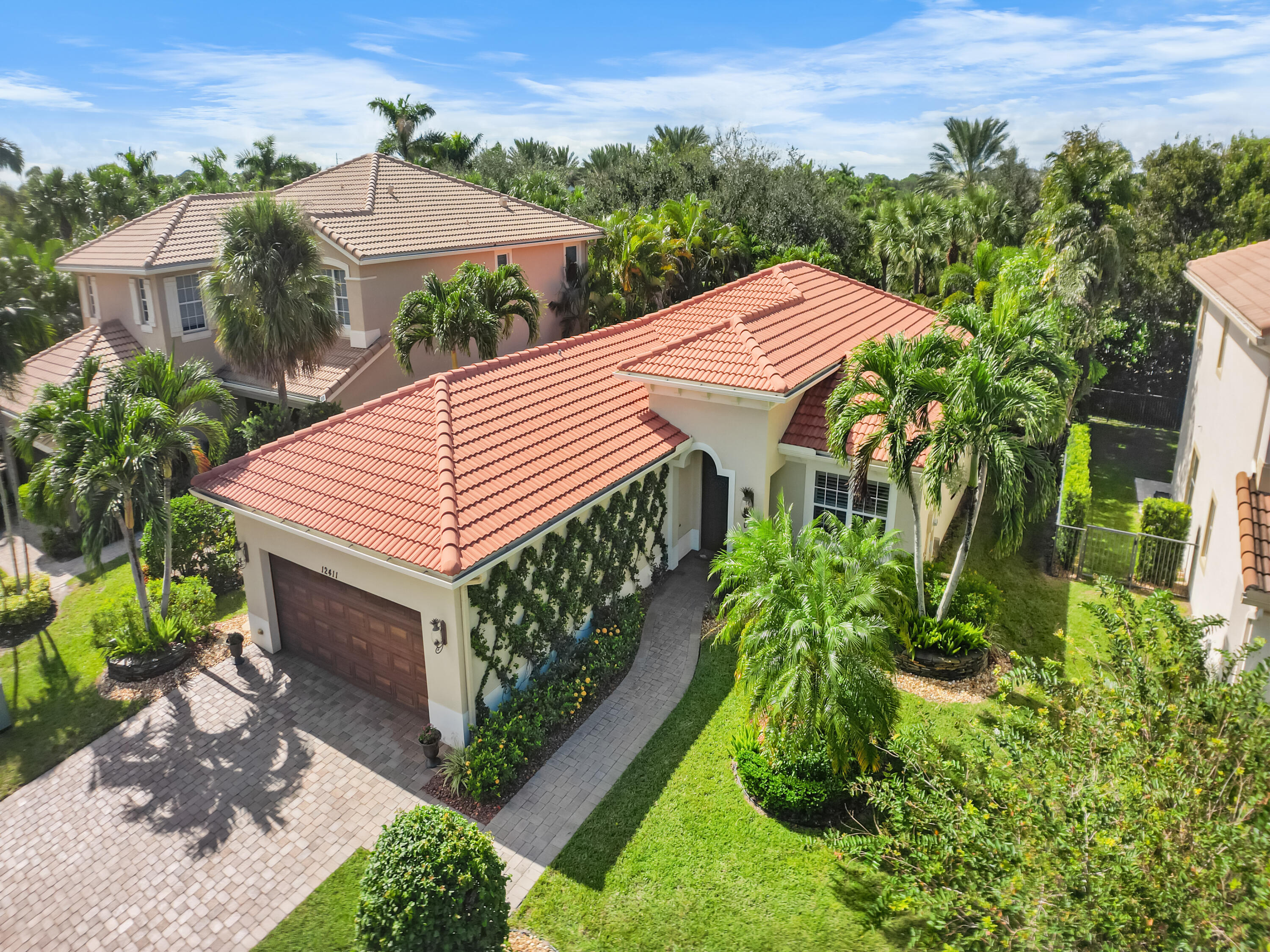 a aerial view of a house