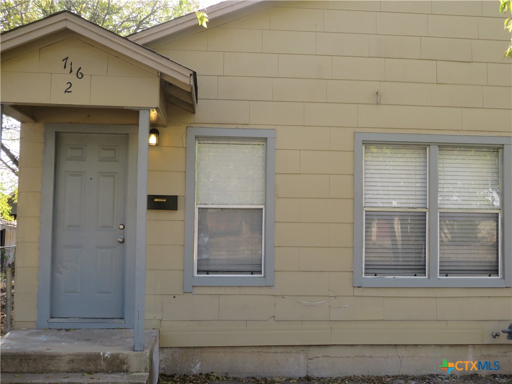 a view of front door of house