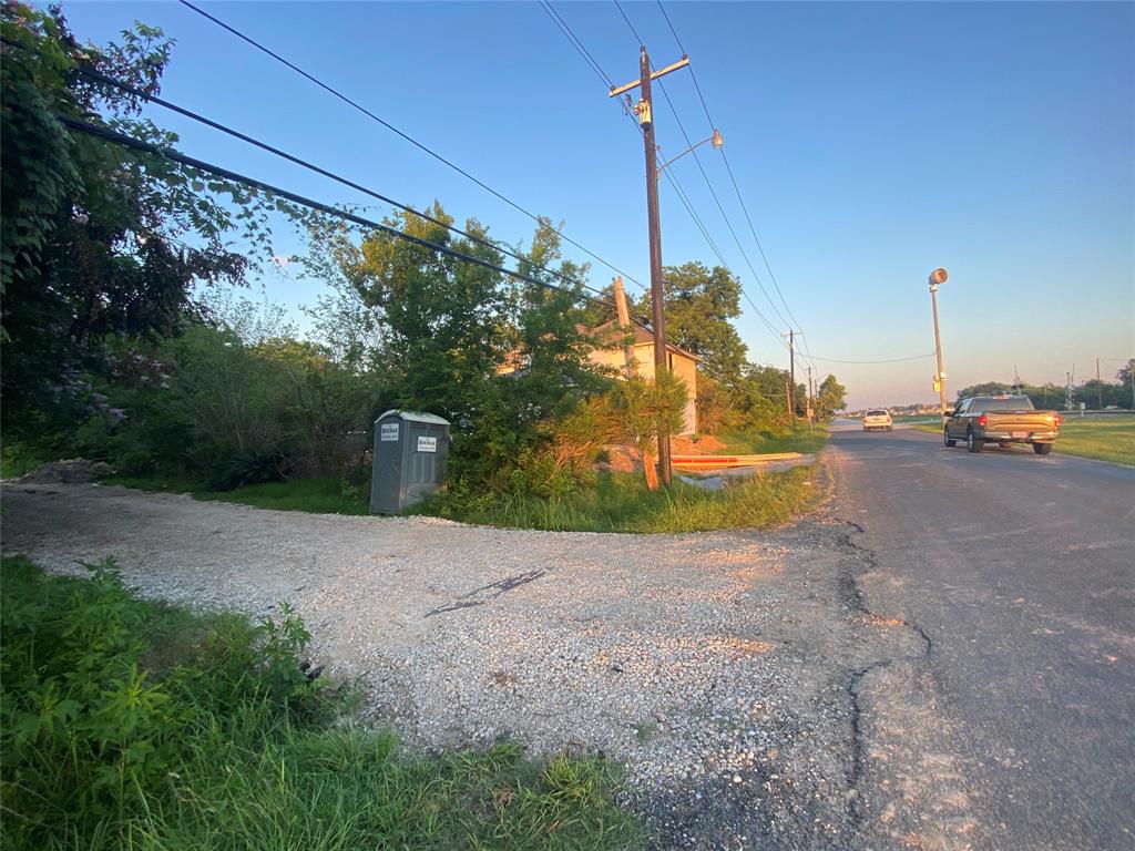 a view of a road with a play ground