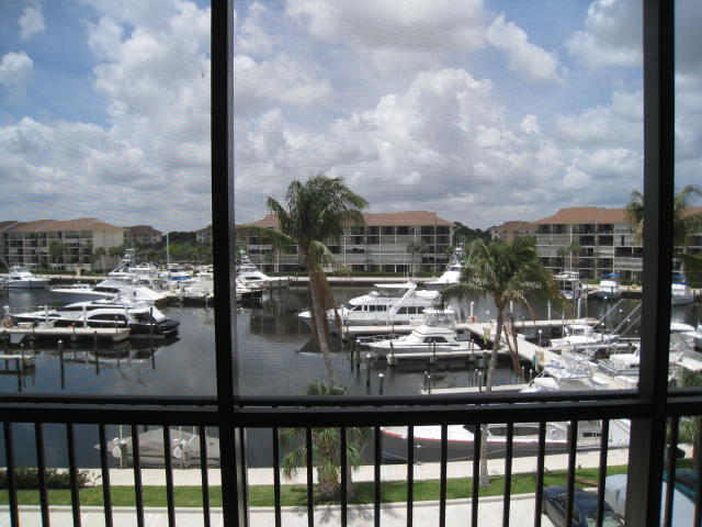 a view of a lake from a balcony