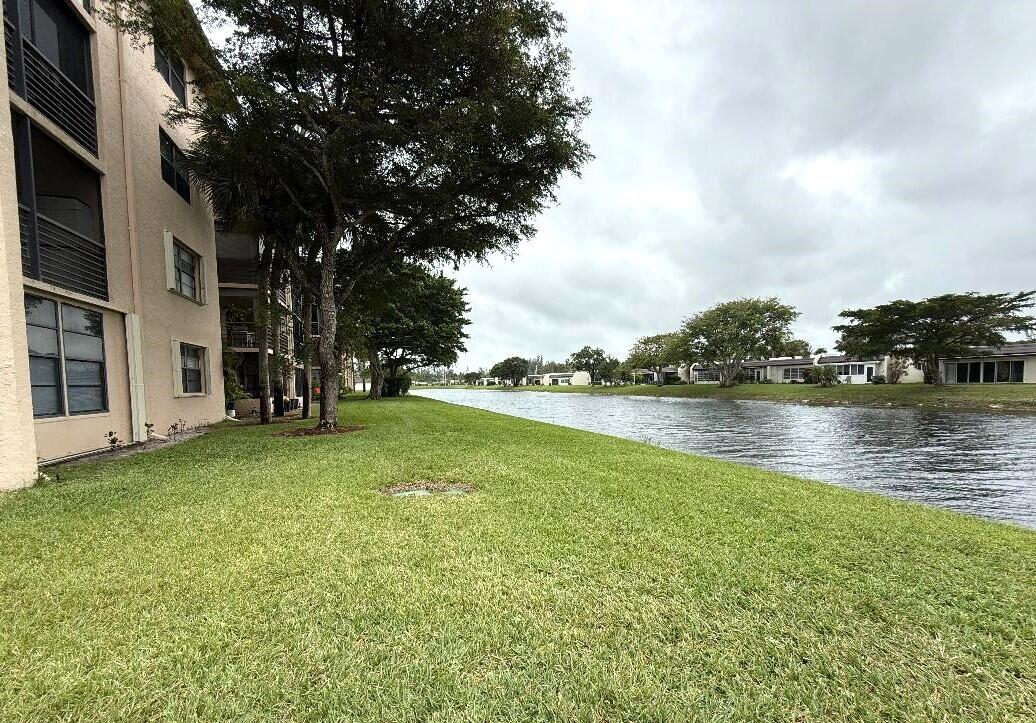 a view of a lake with houses