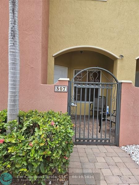 a view of front door of house