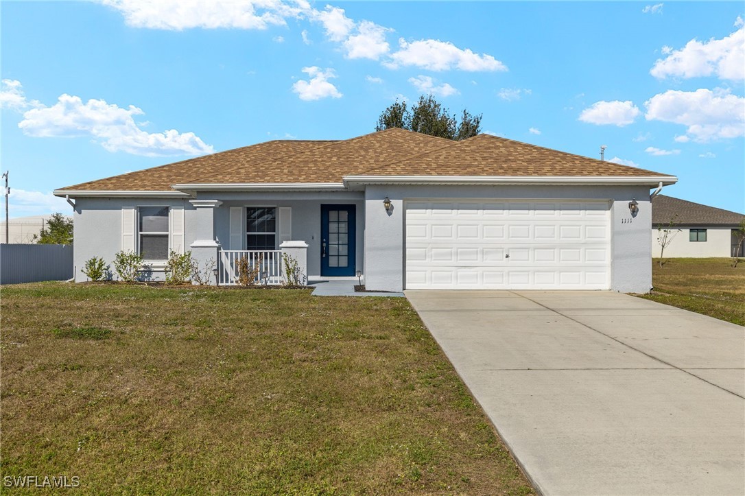 a front view of house with yard