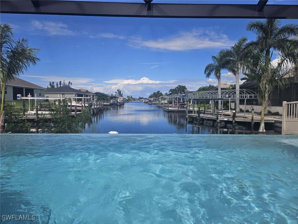 a view of a lake with houses