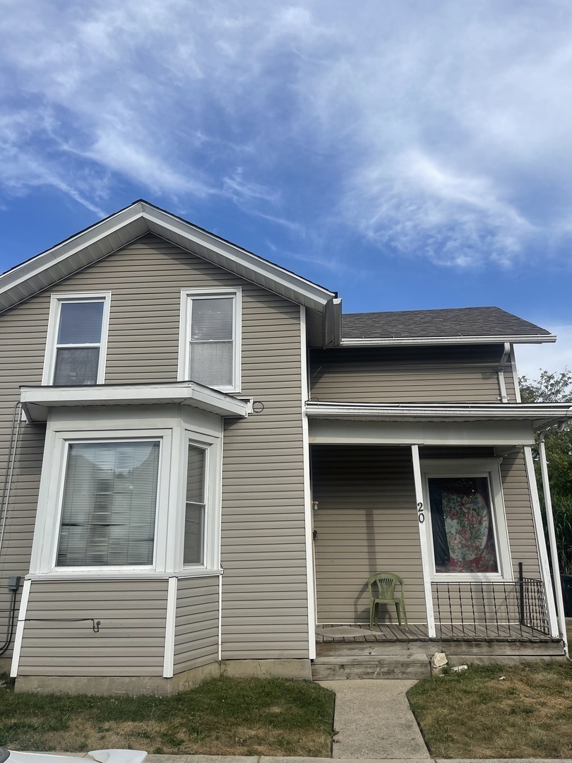 a front view of a house