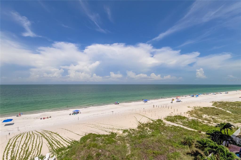 a view of an ocean and beach