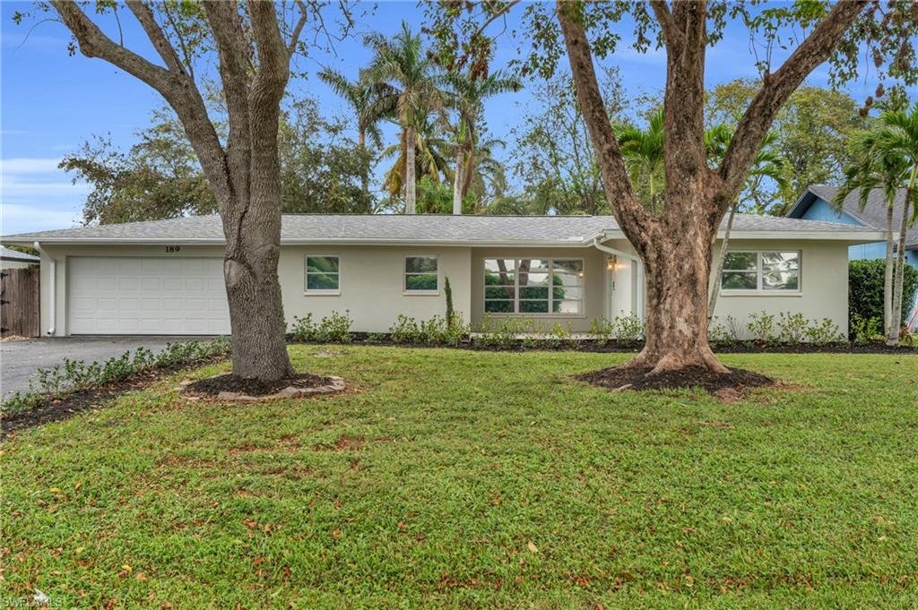 a house that has a tree in front of it