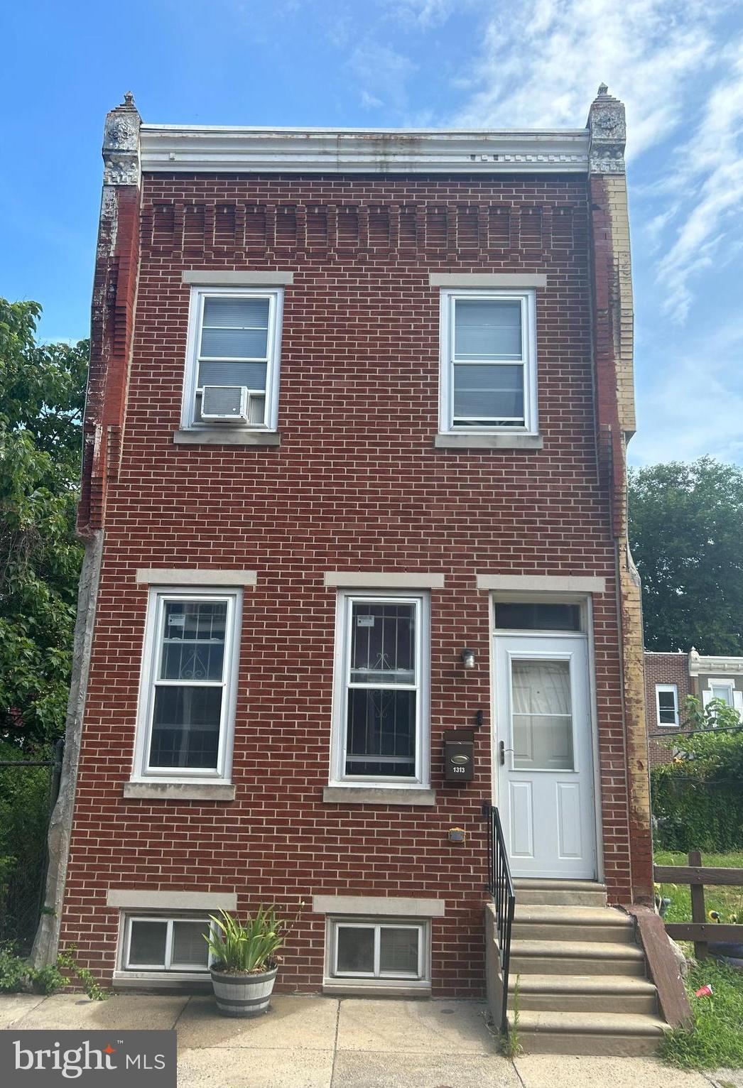 a front view of a house