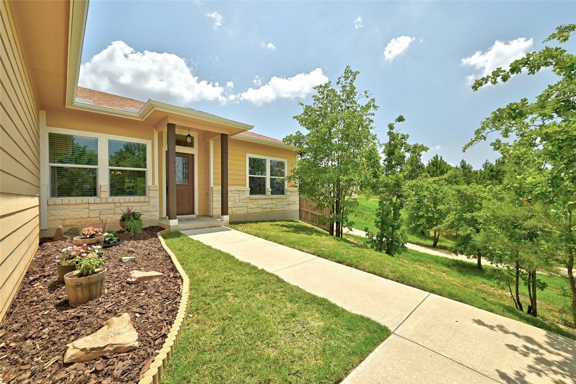 Beautiful walkway to the front entry.