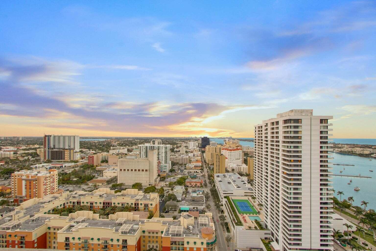 an aerial view of city